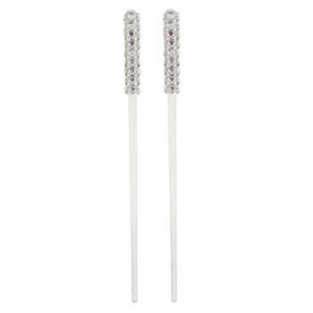 HB HairJewels - Clear Heart Gem Hairsticks - Clear (2)