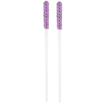 HB HairJewels - Clear Heart Gem Hairsticks - Amethyst (2)