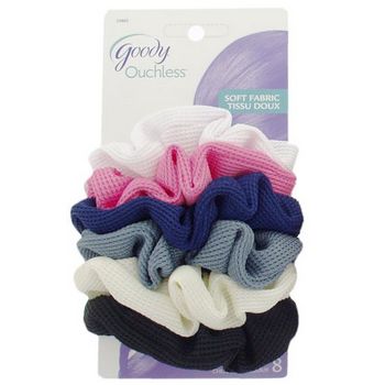 Goody - Ouchless - Gentle Scrunchies - Shimmer Basics (Set of 6)