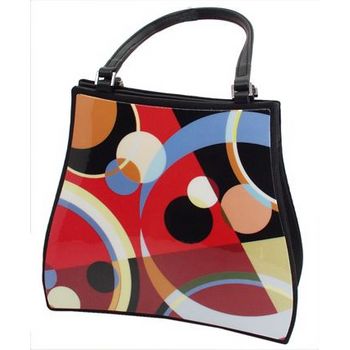 Karen Marie - Boutique Bags - Circle Black Acrylic Pop-Art Tote