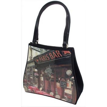 Karen Marie - Boutique Bags - Paris Cafe Acrylic Pop-Art Tote