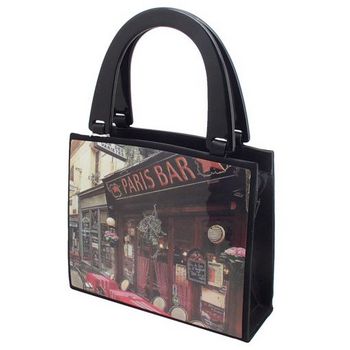 Karen Marie - Boutique Bags - Paris Cafe Acrylic Pop-Art Tote