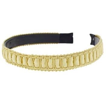 HB HairJewels - Lucy Collection - Satin Ribbon Headband - Gold (1)