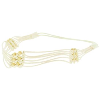 HB HairJewels - Lucy Collection - Woven Basket Weave Bandeau - Vanilla (1)