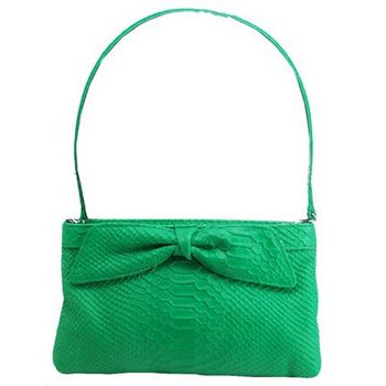 LuLu Guinness - Petra Sea Foam Green Snake Skin (1)