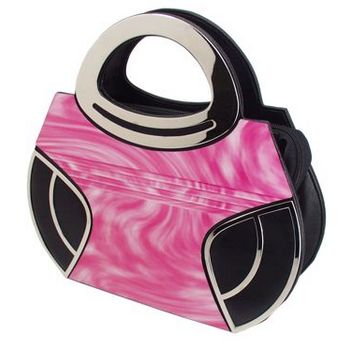 Karen Marie - Boutique Bags - Marble Fuschia Acrylic Bag (1)