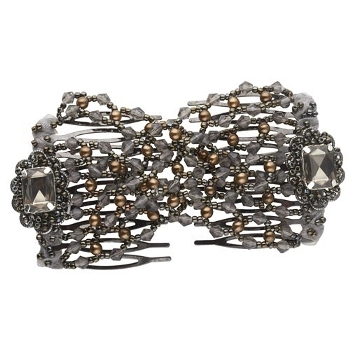 Evita Peroni - April Double Comb - Smokey Quartz