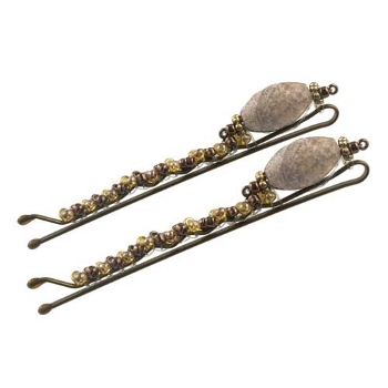 Evita Peroni - Emma Bobby Pin - Natural (Set of 2)