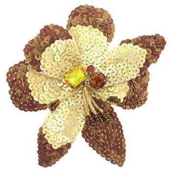 Evita Peroni - Lillith Brooch - Gold Metallic  (1)