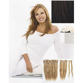 HAIRUWEAR - Raquel Welch - 2 Piece Human Hair Extensions - Chocolate Copper R6/30H (1)