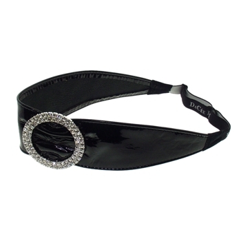 DaCee Designs - Patent Leather Buckle Headwrap - Black