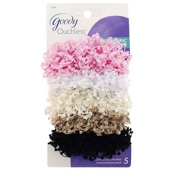 Goody - Ouchless - Chenille & Cotton Gentle Scrunchies - Assorted (Set of 5)