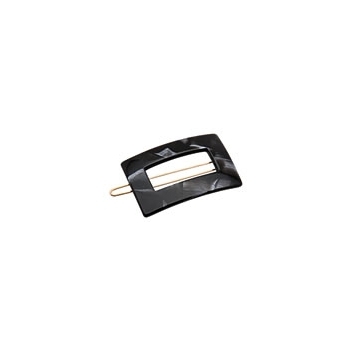 France Luxe - Medium Portrait Barrette - Nacro Black (1)