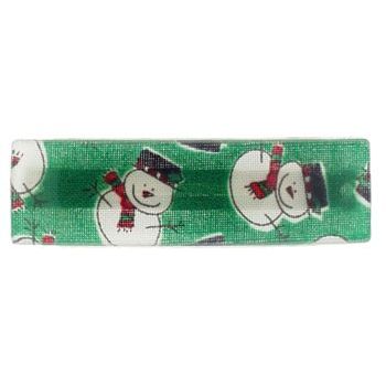 France Luxe - Holiday Barrette - Snowman Green