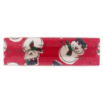 France Luxe - Holiday Barrette - Snowman Red