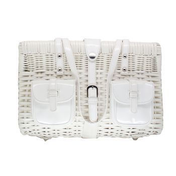 Lulu Guinness - Kirstie White Bamboo Handbag w/White (1)