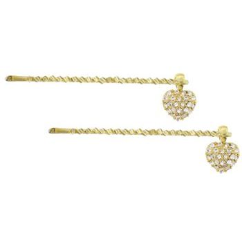 Evita Peroni - Airy Bobby Pin - Gold (Set of 2)
