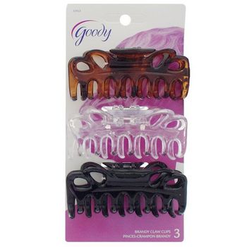 Goody - Brandy Claw Clips - Assorted Tort, Crystal & Black (Set of 3)