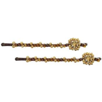 Evita Peroni - Tassa Bobby Pins - Bronze Moon (Set of 2)