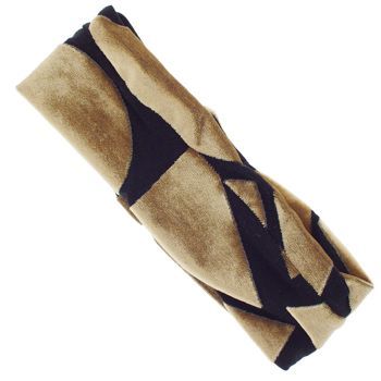 Evita Peroni - Amaris Soft Band - Unique - Gold & Black Pattern