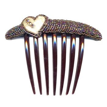 Evita Peroni - Heart Comb - Topaz (1)