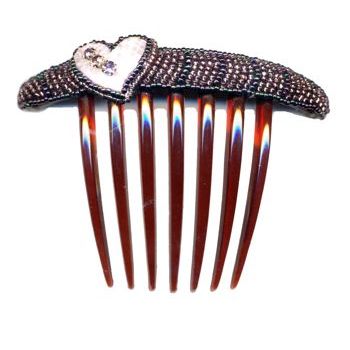 Evita Peroni - Heart Comb - Amethyst (1)