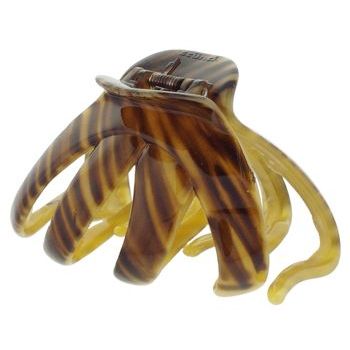 Scunci - No Slip Grip - Medium Octopus Clip - Mocha Stripe