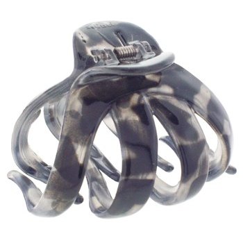 Scunci - No Slip Grip - Medium Octopus Clip - Silver Spotted