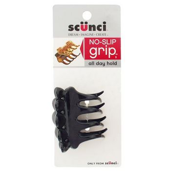 Scunci - No Slip Grip - Small Petal Flower Claw Clip - Black (1)