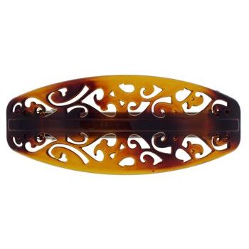 Scunci - No Slip Grip - Thick Hair Filigree Barrette - Tort