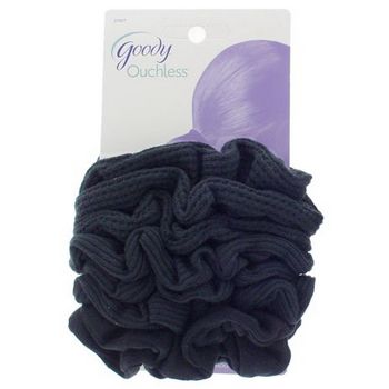 Goody - Ouchless - Extra Soft Scrunchies - Various Textured Black Fabric (set of 8)