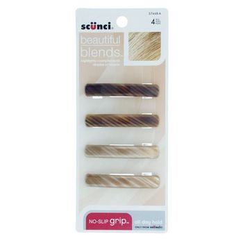 Scunci - No Slip Grip - No Damage Barrettes - Blonde (Set of 4)