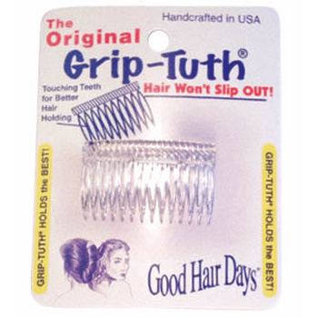 Good Hair Days - Shorty Grip-Tuth - 2inch Crystal Sidecombs (2)