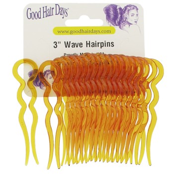 Good Hair Days - Wave Hairpins - 20 Amber Colored