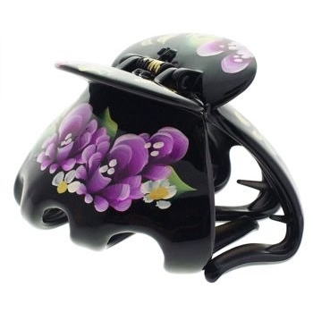 SOHO BEAT - Tea Party Collection - Large Hand Painted Octopus Claw - Black and Purple