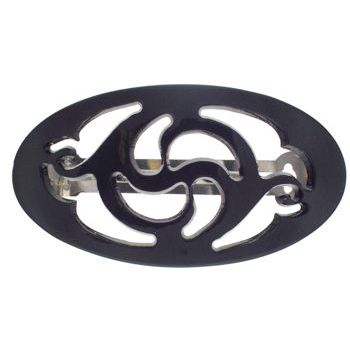 Bellissima - Filigree Swirl Barrette - Black (1)