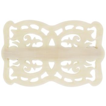 Bellissima - Large Filigree Barrette - Light Horn (1)