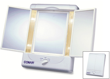 Conair - Two-Sided w/ 3 Panels & 4 Lights