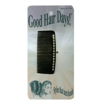 Good Hair Days - 3inch Black Sidecomb with Crystal Rhinestones
