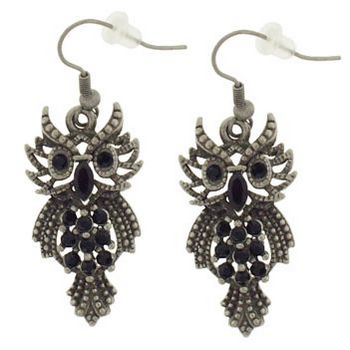 SOHO BEAT - Enchanted Forest - Wise Night Owl Earrings - Smoke