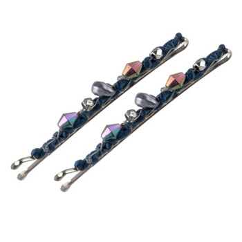 Evita Peroni - Canut Bobby Pins - Blue (Set of 2)