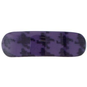 Charles Wahba - Rounded Rec Houndstooth Barrette - Purple (1)