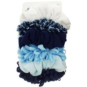 Goody - HairHints - Shoelace Scrunchies - Assorted Blues (Set of 6)