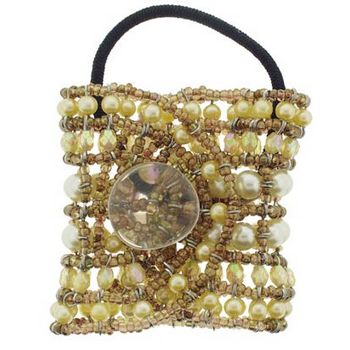Evita Peroni - Virginia Pony Wrap - Gold Pearl (1)