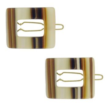 Conair Accessories - Mini Barrette - Bronze Striped (2)
