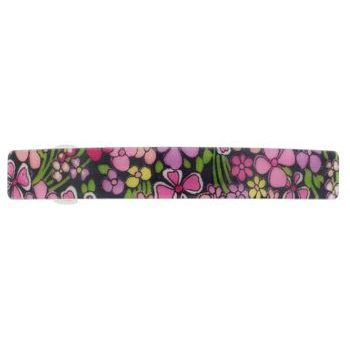 Conair Accessories - Large Barrette - Black Floral Design