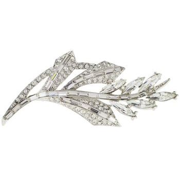 RJ Graziano - Diamond Swarovski Crystal Botanical Brooch Pin