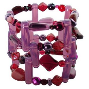 Karen Marie - Expandable Cuff - Cherry, Rose & Plum