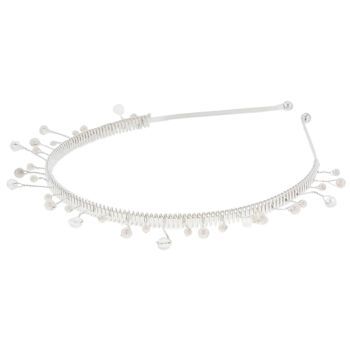 Caravan - Thin Wire Headband w/Floating Pearl Beads