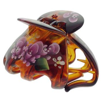 SOHO BEAT - Tea Party Collection - Large Hand Painted Octopus Claw - Tort and Pink/Lavender